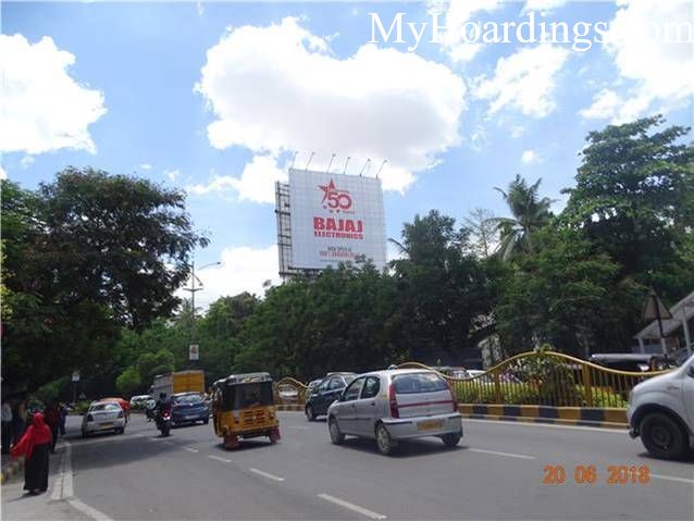 Outdoor advertising in India, Hyderabad Billboard advertising, Unipole rates in Banjara Hills Sultan-uloom Eng College